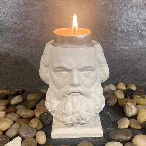 Karl Marx candle holder/Ceramic