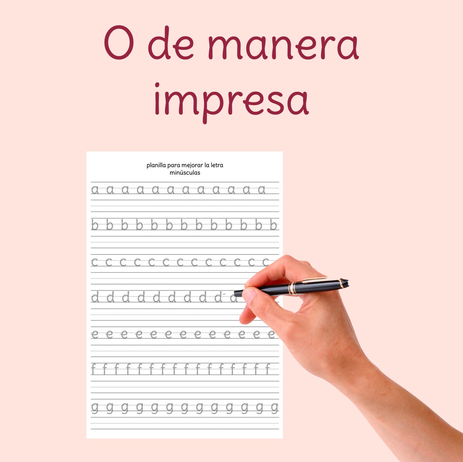 Planilla para mejorar tu letra de molde o script Hojas de | Etsy