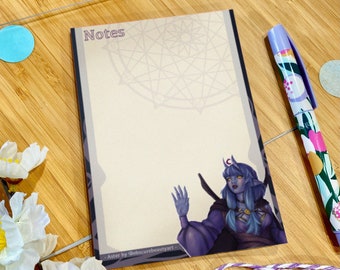 Star Druid | DnD l Handmade Fantasy Notepad | Handmade Memopad | Stationery | Tear away notepad | Teacher Gift | Christmas Gift | To do list