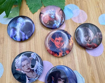 Baldur's Gate 3 Fanart Pin Set