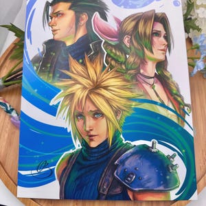 Final Fantasy VII Poster: Cloud, Aerith & Zack Fan Art