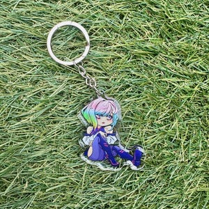 Cyberpunk Lucy Acrylic Keychain: Edgerunners Anime Gamer Charm