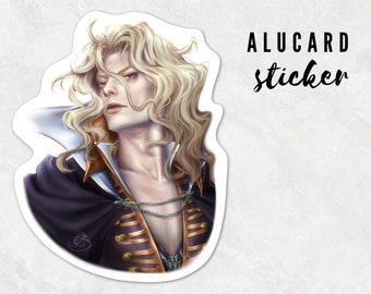 Alucard Sticker, Castlevania, Fanart, vampire, bats, fantasy, Vinyl Waterproof, Planner Laptop Phone Sticker