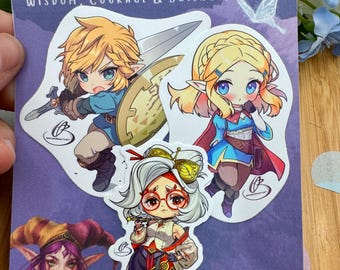 Zelda Link Vinyl Sticker Set: TOTK BOTW Nintendo Art Decal