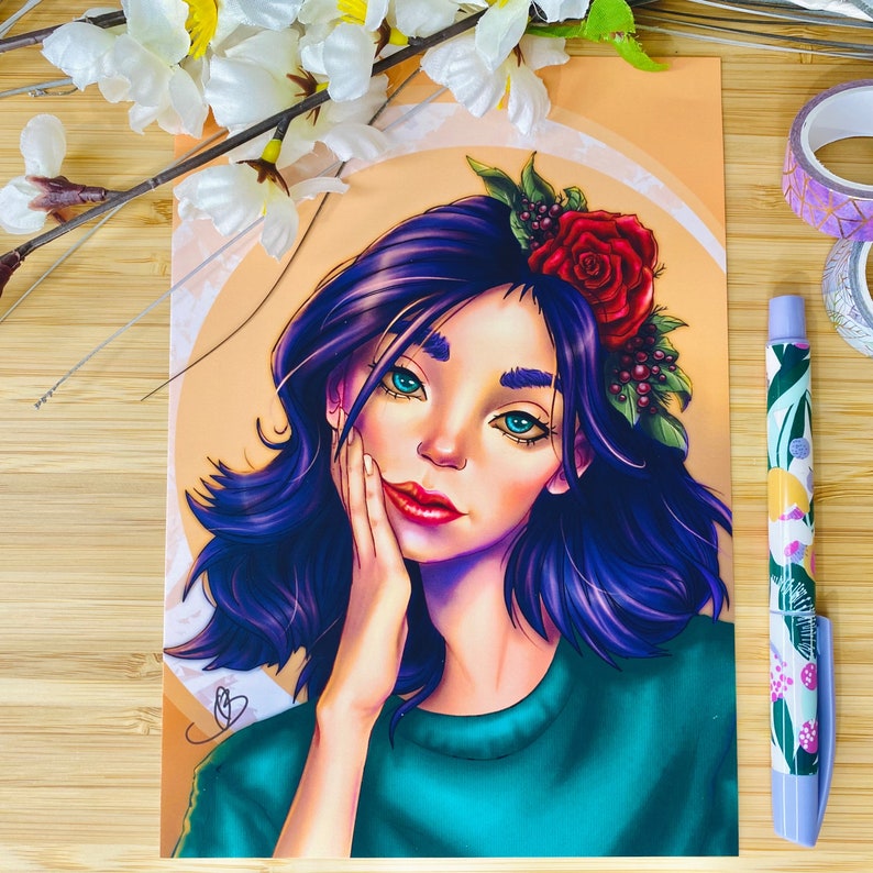 Lost in Thoughts Digital Art Print, Whimsical Wall Decor Gift, Wall Art