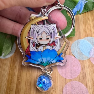 Llavero Chibi Frieren: Llavero acrílico de doble cara con arte anime