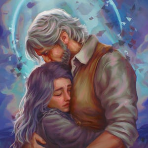 Alicia and Renoir "Lights On" Poster, Clair Obscur: Expedition 33 Game Art Print. Gamer Gift and Merch.