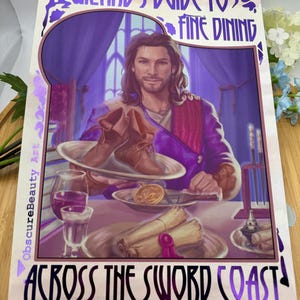 Gale BG3 Funny Foil Print A4, Baldur's Gate 3 Fan Art Poster, Game inspired Merch, Tabletop RPG Decor, Gamer Birthday Gift