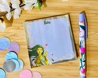 Elf Princess l Handmade Fantasy Notepad | Handmade Memopad | Stationery | Tear away notepad | Teacher Gift | Christmas Gift | To do list