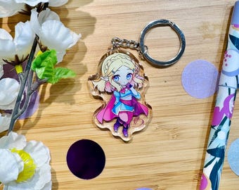 Brelok akrylowy Zelda Tears of the Kingdom, Chibi Fanart Charm, prezenty dla graczy fantasy, gadżety