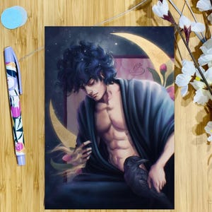 The Endless Dream A4 Art Print, Lord Morpheus Sandman Fanart Poster, Fantasy DC Comic Wall Art Gift