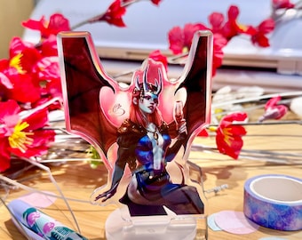 Mizora Devil acryl standee, Baldur&#39;s Gate 3 geïnspireerde merchandise, Demon BG3 videogame cadeau, fanart