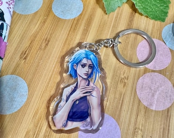 Jinx Acrylic Keychain: Arcane League of Legends Fan Art