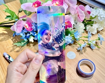 Jinx Bookmark, Arcane inspired Fanart Merch, League of Legends Video Game Bookish Gift