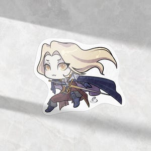 Alucard Castlevania Magnet: Gothic Vampire Hunter Fanart Gift for Gamers, Netflix Series Inspired Decor