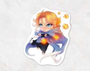 Sypha Belnades Sticker, Castlevania, Fanart, magician, fantasy, Vinyl Waterproof, Planner Laptop Phone Sticker