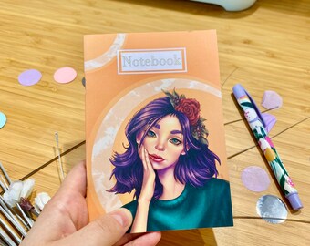 Thoughtful | Fantasy | Dnd Art | Handmade Notebook | Gift for her | Sketchbook| Cute Notebook | blank notebook