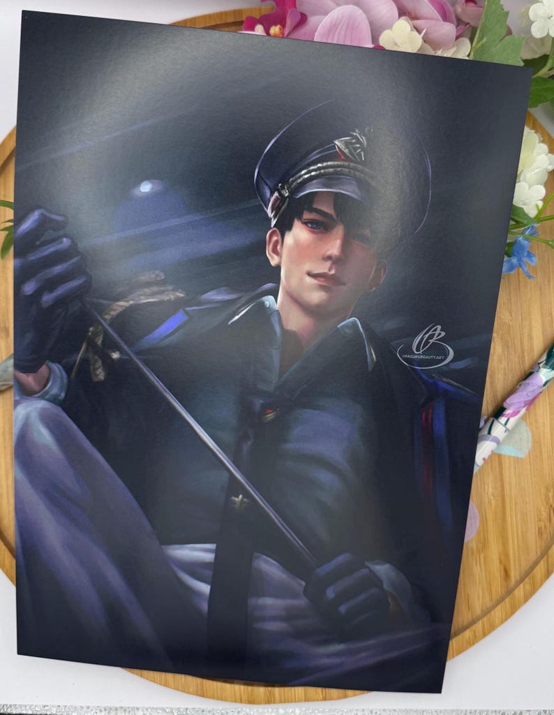 Caleb Poster Farspace Colonel: Otome Anime Fan Art Print Gift - Etsy