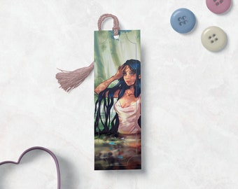 Oasis Bookmark | Illustrated Bookmark | Original art | fantasy | anime | Book lover gift | manga | Handmade | home made | craft | pretty