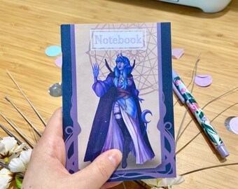 Star Druid | Fantasy | Dnd Art | Handmade Notebook | Gift for her | Sketchbook| Cute Notebook | blank notebook