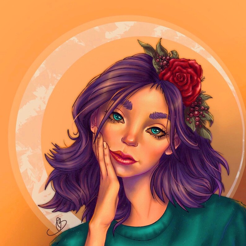 Lost in Thoughts Digital Art Print, Whimsical Wall Decor Gift, Wall Art