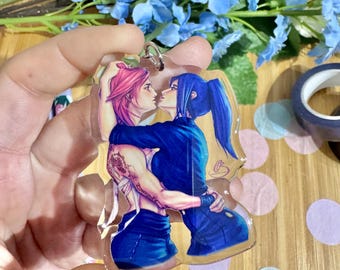 CaitVi, Caitlyn en Vi acryl sleutelhanger, Arcane geïnspireerde fanart, League of Legends geïnspireerde figuurmerchandise, gamercadeau