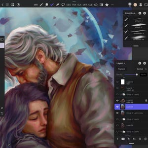 Alicia and Renoir "Lights On" Poster, Clair Obscur: Expedition 33 Game Art Print. Gamer Gift and Merch.