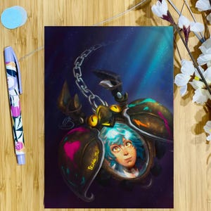Arcane Isha Locket Art Print: League of Legends Fan Gift