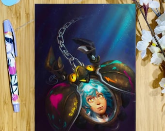 Arcane Isha Locket Kunstdruck: League of Legends Fan Geschenk