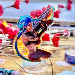 Jinx Acrylic Standee, Arcane inspired Merch, League of Legends Video Game Gift, LoL Fanart