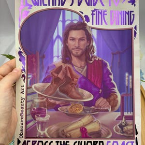 Gale BG3 Funny Foil Print A4, Baldur's Gate 3 Fan Art Poster, Game inspired Merch, Tabletop RPG Decor, Gamer Birthday Gift