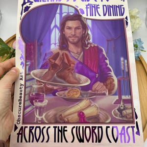 Gale BG3 Funny Foil Print: Wizard&#39;s Guide to Fine Dining (A4)