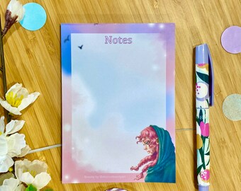 Dreamy l Handmade Fantasy Notepad | Handmade Memopad | Stationery | Tear away notepad | Teacher Gift | Christmas Gift | To do list