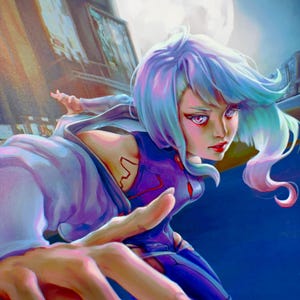 Lucy Cyberpunk 2077 Edgerunners Anime Girl Poster – Fanart Print, Merch Gift for Him – Cyberpunk Decor Art