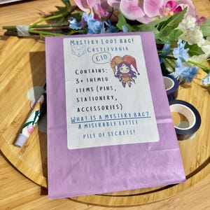 Castlevania Merch themed Mystery Bag, Alucard Vampire Merch, Belmont inspired, Sypha Pin, Prints, Sticker, Gamer Gift