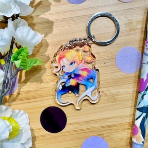 Sypha Belnades Castlevania Inspired Keychain, Acrylic Fantasy Charms for Anime Fans, Gamer Merch, Anime gifts