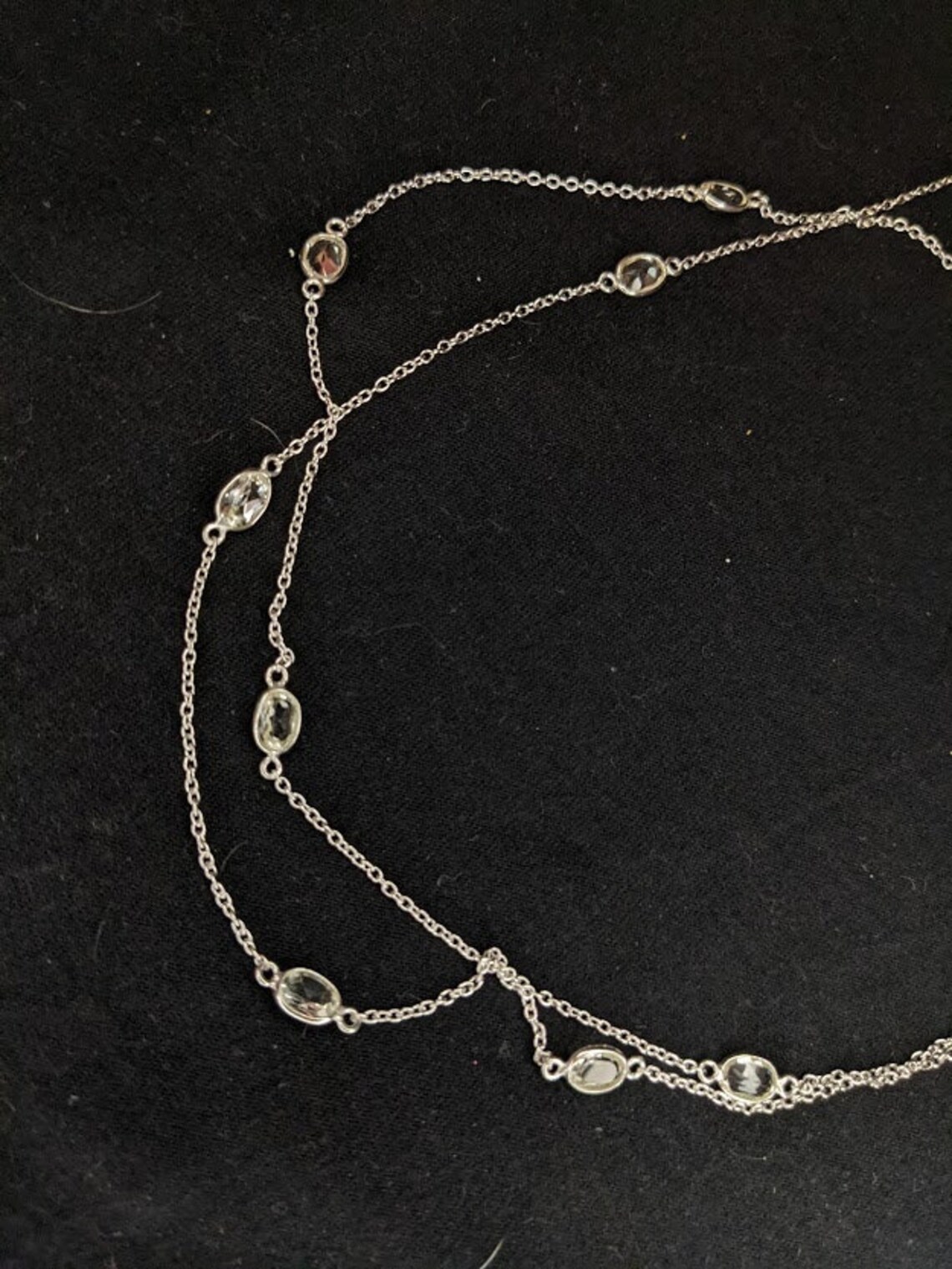 Sterling Silver JTV Station Necklace 36in long Etsy