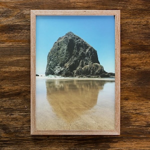 Haystack Rock Oregon Beach Photo Print, Cannon Beach Seaside Art