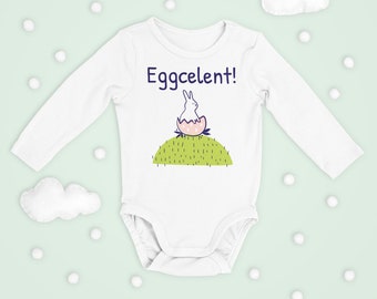 Baby's First Easter Onesie, Eggcelent Bunny, Easter Basket Gift