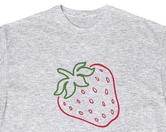 Aardbei TShirt, Womens Graphic Tee, Aardbei Shirt, Natuur Geïnspireerd