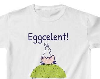 Camiseta de Pascua divertida para niños "Eggcelent", regalo de canasta de Pascua