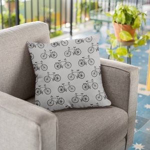 Dorm Room Decor, Bicycle Pillow, Cycling Pillow, Bike Throw Pillow, Cycling Decor, Cycling Gifts, Housewarming Gifts, Bike Decor