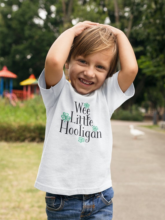 Wee Little Hooligan Shirt Kids Boys Funny St Patrick's Day T-Shirt Wee Little Hooligan Shirt Kids Boys Funny St Patrick's Day T-Shirt