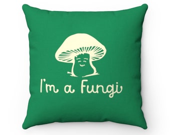 Almohada de hongos, decoración de hongos Fun Guy (14x14)