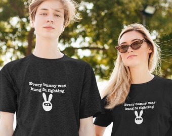 Camiseta divertida de Pascua: "Cada conejito era luchador de Kung Fu".