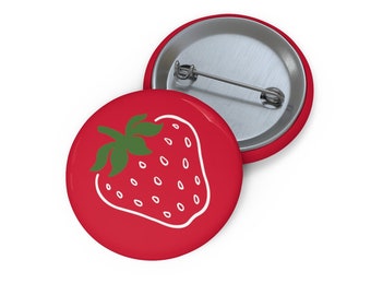 Botón de fresa, regalo de jardinero, accesorio para mochila