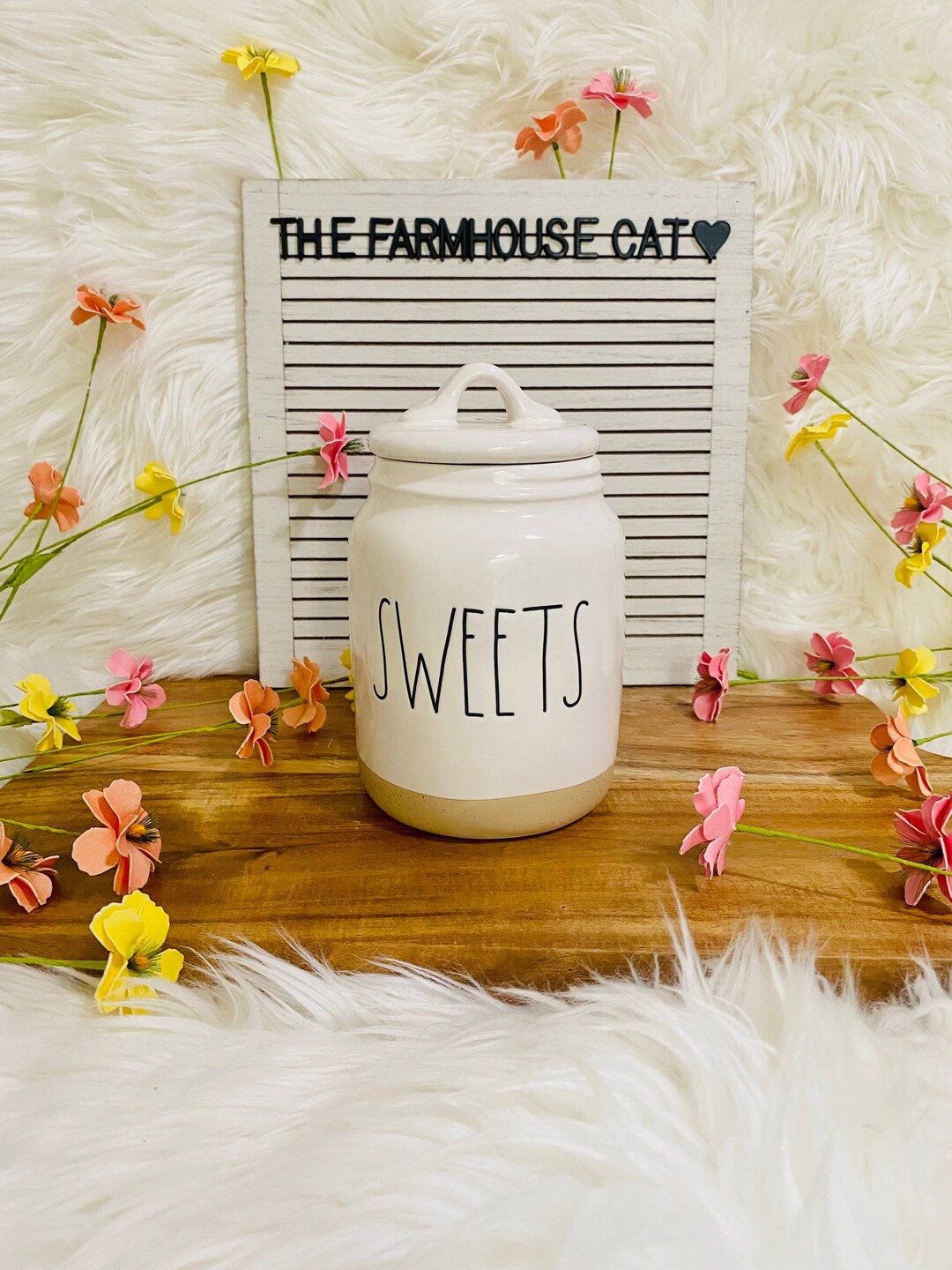 Rae Dunn Sweets Ceramic Canister Cookie Jar Etsy