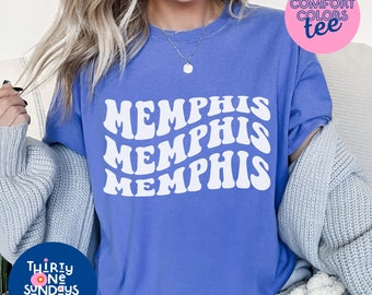 Comfort Colors Groovy Memphis Tigers Game Day Tee