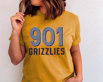 Memphis Grizzlies 901 Tee: Mustard Sports Shirt