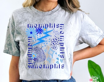 Memphis Tigers Comfort Colors Tee: Hippie Dippie Tie-Dye T-Shirt